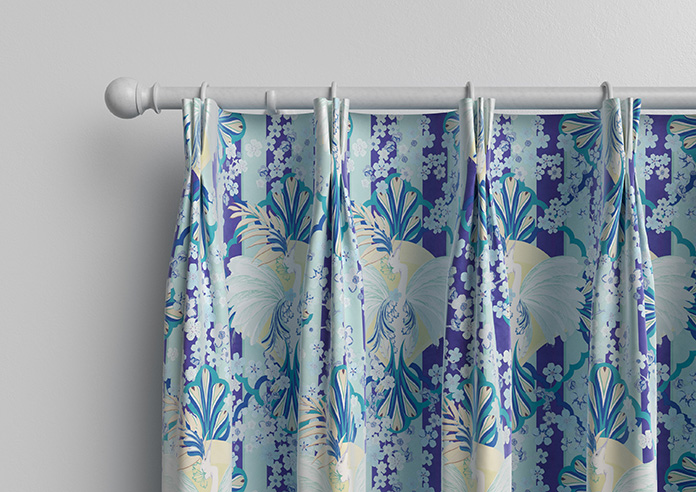 Faded Glamour, China Blue Stripe - Made To Measure Curtains - Image 11